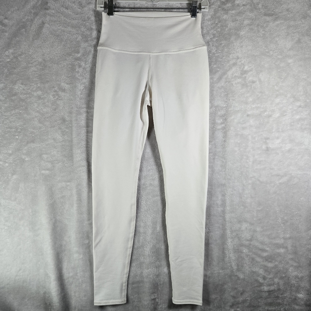 Alo Yoga High Waist Airbrush Leggings Womens Size Medium M White Skinny Fit 30”